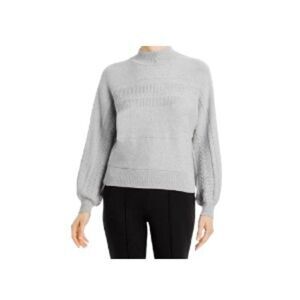 T Tahari Dolman Balloon Sleeve Sweater Gray Medium NWT